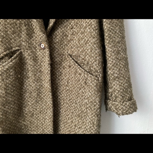 Zara Green Collared Coat - Picture 2 of 2